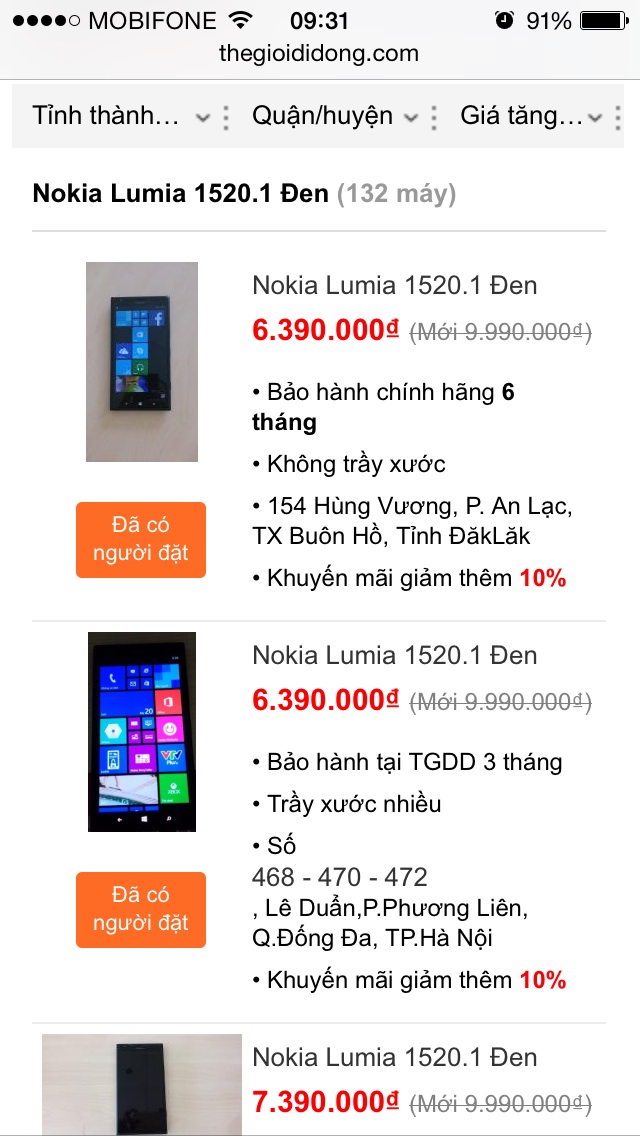 lumia 1520 mới likenew