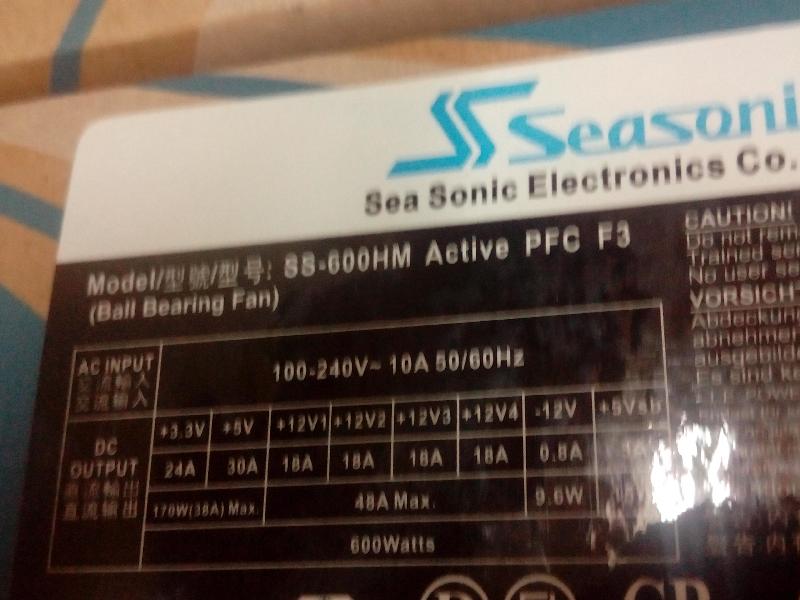 PSU Seasonic 500w & 600w , cáp modular , hàng new 100% giá cực tốt - 5